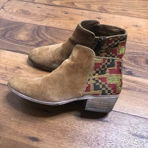 Sam Edelman Putnam Suede Southwest Aztec Booties